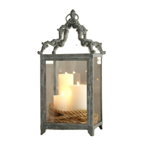 Top vente gris bougeoir lanternes décoratives chauffe-plat lanternes suspendues pour la maison bureau mariages décoration élégante - Product Image 1