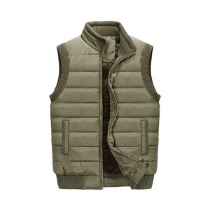 <b>Mens</b> Lightweight Padded Bomber <b>vest</b> Warm Sleeveless Zipper Stand Waterproof Soft Insulated Outerwear Casual Winter Wear <b>Black</b> - Product Image 3