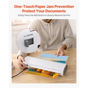 Machine à plastifier à chaud et à froid pour format de papier A3 maximum, plastifieuse thermique rapide en 1 minute, épaisseur de plastification de 3 à 5 mils pour usage bureautique - Product Image 2