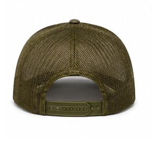 Premium 6 Panel Mesh Trucker Hat Camouflage Adjustable Snapback Casual <b>Cap</b> with Raised Rubber Logo Front Panel - Product Image 3