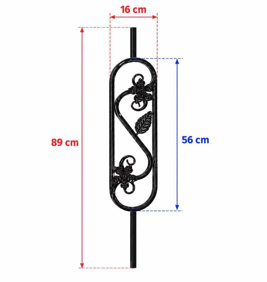 Stair Railing Main Decorative Baluster Module in Galvanized Steel for ...