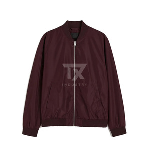 Private Label Winter Men's <b>Slim</b> <b>Fit</b> Bomber <b>Jacket</b> with Stand Collar Custom Logo & Design Lightweight Waterproof & Quick Dry - Product Image 1