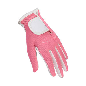 Pink Breathable Mesh Golf <b>Gloves</b> for Women Full Finger Sports <b>Glove</b> Pull On Design - Product Image 3