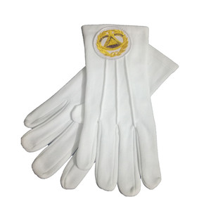 Conjunto de Regalia Masónica para Gran Maestro de la Gran Logia: Collar de Cadena y Puños (3 en 1), Tela Azul Tipo Cuero Sintético - Product Image 5