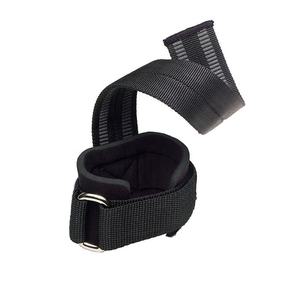 Vêtements de Fitness pour hommes, couleur noir solide, personnalisés, de gymnastique, sangles de levage pour cheville, vente en gros, - Product Image 2