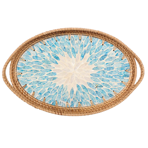 Ensemble de vaisselle en céramique KV NATURAL HOME avec plateau de service en rotin, finition laquée, qualité commerciale, prix de gros abordable - Product Image 2