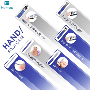 Luxury Leather <b>Case</b> Professional Stainless Steel Manicure and Pedicure Set Wholesale Portable Personal Beauty Care Kit - Product Image 3