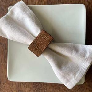 Ensemble d'anneaux de serviette en bois massif faits à la main, écologiques et durables, porte-serviettes en bois de qualité supérieure, décoration de table à manger, fête - Product Image 4