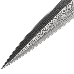Couteau forgé en Damas fait main, lame fixe personnalisée en acier, couteau de chasse et de camping d'extérieur, manche en bois, objet de collection, vente en gros - Product Image 4