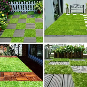 Azulejo de césped artificial de la mejor calidad Anti UV 300x300mm para uso en exteriores 30mm Dtex 6600 europeo moderno para jardín balcón verde - Product Image 5