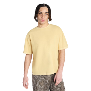 T-shirt à manches courtes pour homme, 280 GSM, col rond, coupe ample, couleur unie, style décontracté, 100% coton biologique, t-shirt écologique - Product Image 2