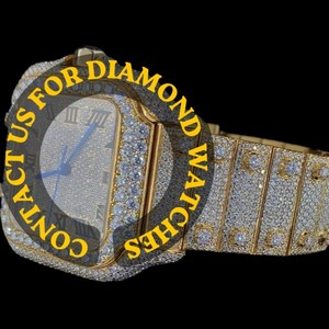 Bijoux Hip Hop personnalisés au design attrayant pour homme, avec cadran carré entièrement serti de chiffres romains, collection mécanique élégante - Product Image 5