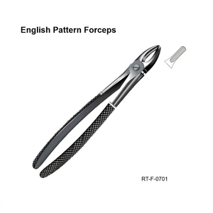 Forceps d'extraction dentaire ergonomiques en acier inoxydable, modèle anglais, certifiés CE par Roboz Tech Pakistan - Product Image 1