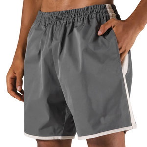 Pantalones Cortos Deportivos para Hombre, Tejido de Malla de Poliéster/Nailon, Transpirables, Tejido de Punto de 160 g, Bolsillos con Cordón, Logotipo Frontal Personalizable, para Correr - Product Image 6