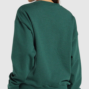 Sudadera de Mujer con Logotipo Personalizado, Decoración de Lentejuelas con Lavado Ácido en la Parte Delantera, Hombros Caídos, Cuello Redondo, Manga Larga, Felpa, Transpirable - Product Image 4