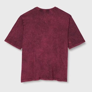 T-shirt en coton noir délavé à l'acide, vintage, oversize, pour homme, manches courtes, col rond, logo personnalisé, streetwear - Product Image 6