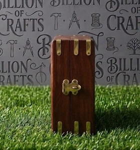 Caja de Madera de Palisandro Hecha a Mano con Herrajes de Latón, Diseño Floral Tallado, Estilo Antiguo, Decoración para el Hogar, Artesanía, Regalo - Product Image 4