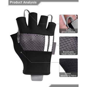 Cycling Gloves <b>Half</b> Finger Bike Gloves With Anti <b>Slip</b> Shock Absorbing Pad for Cycling Workout Training Outdoor - Product Image 3