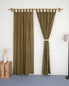 Cortinas de Algodón con Estampado a Mano, Elegantes y Versátiles, con Rayas Bohemias para Ventanas y Puertas - Product Image 1