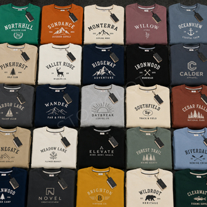 เสื้อสเวตเชิ้ตคอกลมผ้าฝ้าย 100% ทรงปกติ พิมพ์ลายโลโก้ตัวอักษรด้านหน้า สไตล์ลำลอง ขายส่งจำนวนมากจากบังกลาเทศ - Product Image 2