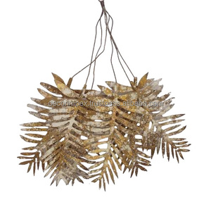 ใบไม้สีทองดูพวงแมกโนเลียเทียมใบไม้เหล็กมิสเซิลโทสำหรับร้านค้าของคุณแบบแขวนผนัง macrame - Product Image 1