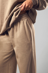 Pantalon de survêtement décontracté d'hiver pour femme, en molleton polyester/coton de haute qualité, avec dentelle, taille élastique oversize, respirant, style Hip Hop, vente en gros - Product Image 6