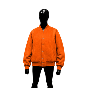 Blouson universitaire moderne orange tendance, léger, pour le quotidien, style streetwear, blouson universitaire moderne, boutons de qualité supérieure, style décontracté, vêtement d'automne, taille régulière - Product Image 1