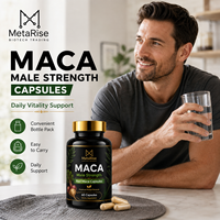 Capsules de Maca et Ashwagandha Naturelles avec Vitamine D pour l'Énergie et la Vigueur Masculine – Complément Alimentaire Certifié GMP, Origine Shaanxi