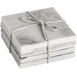 Sous-verres en marbre en gros, sous-verres en pierre naturelle blanche et en laiton avec motif cœur pour la décoration de table et les accessoires - Product Image 6