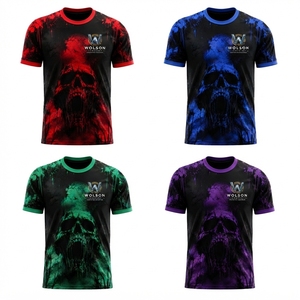 Chemise formelle à manches courtes à col roulé en polyester 100% de haute qualité, imprimée en sérigraphie personnalisée, respirante, séchage rapide, pour la salle de sport et l'entraînement - Product Image 4