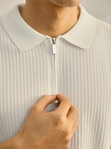 <b>Old</b> Money Style Solid Textured Knit Lapel <b>Short</b>-Sleeve Smart Casual Men's Summer Breathable Quick Dry Viscose/Cotton 220g Shirt - Product Image 5