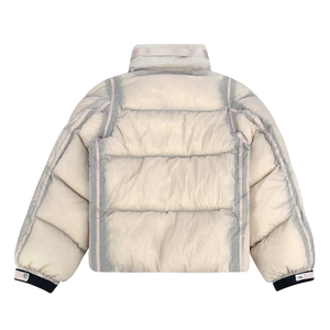 Veste matelassée personnalisée pour homme, couleur unie, chaude pour l'hiver, avec capuche, réversible, imperméable, fermeture éclair frontale, logo, vente en gros Golden Weather - Product Image 2