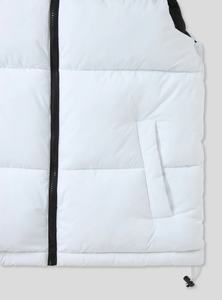 Blouson matelassé tendance pour homme à manches courtes, col montant personnalisé, fermeture éclair, style streetwear - Product Image 3