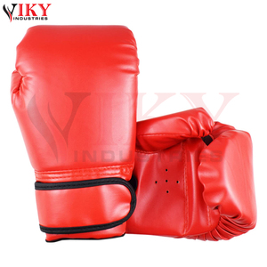 Gants de boxe en cuir artificiel rouge, personnalisables avec logo, nouvelle collection 2026, haute durabilité, confortables, tendance, fabrication OEM/ODM - Product Image 1