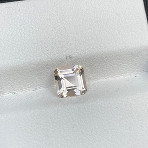 Morganite rose naturelle non traitée, taille Asscher, pierre précieuse en vrac, qualité supérieure, béryl rose pêche pour la fabrication de bijoux - Product Image 1