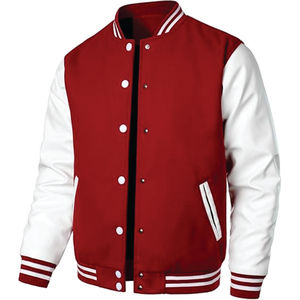 Wholesale Plus Size Men's Baseball College Varsity <b>Jacket</b> with Stand Collar and Front Design - Product Image 4