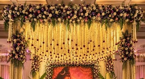 Guirlande florale suspendue pour mariage, en tissu, avec fleurs artificielles, pour entrée, scène, décoration d'événements, style indien classique - Product Image 3