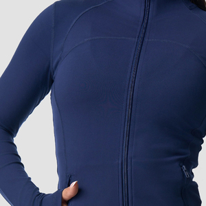Women's Breathable Quick Dry Spandex/Nylon Skinny Fit Stand Collar <b>Yoga</b> <b>Jacket</b> Long Sleeve for Running Workout Spring 2026 - Product Image 5