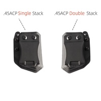 9mm Tactique Double Pile Magazine Holster Universel IWB OWB Mag Holder Carrier avec Clip Ceinture Nylon