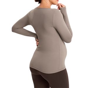 Body de Maternidad Personalizado al por Mayor para Mujer, Top sin Mangas con Cuello Redondo, Elástico, para Embarazo y Yoga - Product Image 4