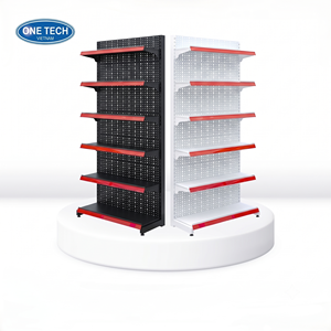OneTech High Load 6 Tier <b>Wall</b> <b>Mount</b> Perforated Supermarket Shelf Powder Coated Metal Rust Proof Anti Slip for Multi Purpose Mart - Product Image 2