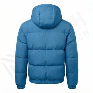 Chaqueta Parka con capucha de verano de alta calidad con cuello levantado y detalle hinchado de burbujas logotipo bordado personalizado nuevo estilo de calle principal - Product Image 3