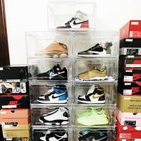 Boîte de rangement pour chaussures en plastique transparent empilable de style moderne, rectangulaire, en PS, pour organisateur multifonctionnel de la maison