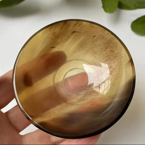 Bol à salade minimaliste en corne de buffle naturelle, esthétique saisissante pour les espaces élégants, très abordable - Product Image 1