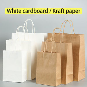 Bolsas de Compra de Papel Kraft con Logotipo Personalizado al por Mayor, Bolsas de Embalaje de Regalo Elegantes y Duraderas para Tiendas de Ropa - Product Image 3