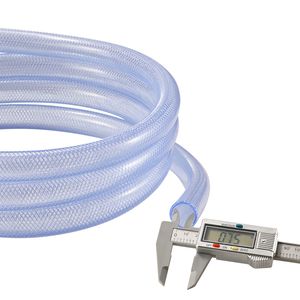 Tubo Flessibile in PVC Trasparente Intrecciato 3/4'' ID X 19/20'' OD 10FT, Spessore Parete 1/10 - Product Image 4