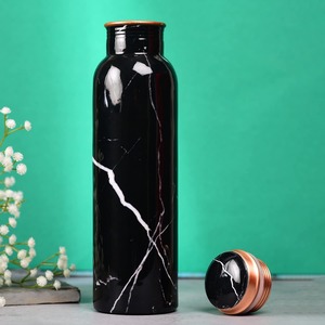 Vintage Floral Copper Water <b>Bottle</b> Retro Inspired Designer Drinking <b>Bottle</b> for Daily Use and Gifting Use - Product Image 3