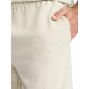 Men's Cream Sweatpants Elastic Waist <b>Drawstring</b> Casual Midweight Cotton Knitted Joggers Autumn Breathable Flat Front - Product Image 6