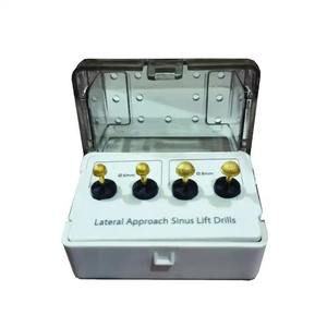 Kit de 4 instruments dentaires pour abord latéral et rehaussement de sinus, argenté, manuel, pour chirurgie implantaire bilatérale - Product Image 1
