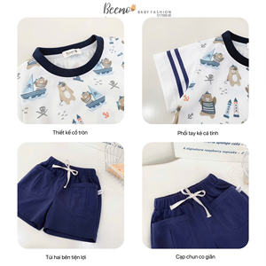 Ensemble de vêtements pour enfants de qualité supérieure, t-shirts et shorts imprimés pour garçons, vêtements de maison et d'école, ensembles de vêtements pour tout-petits - Product Image 6